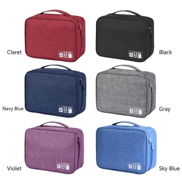 

storage bags travel closet organizer case for headphones bag digital portable zipper accessories charger data cable usb cosmetics
