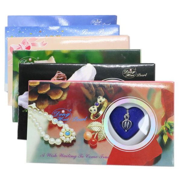 

pendant necklaces love natural wish pearl heart cage necklace oyster drop box christmas valentine gift stainless steel 17" b3446, Silver