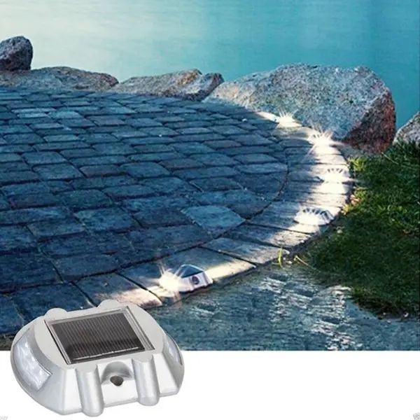 

solar power white 6led road driveway pathway stair lights
