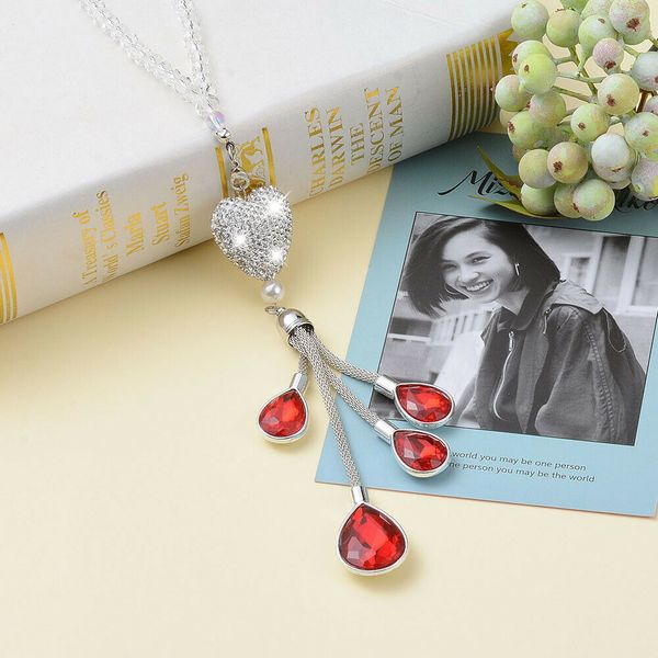 

wholesale shiny crystals for car rearview mirror pendant diamond hanging named red