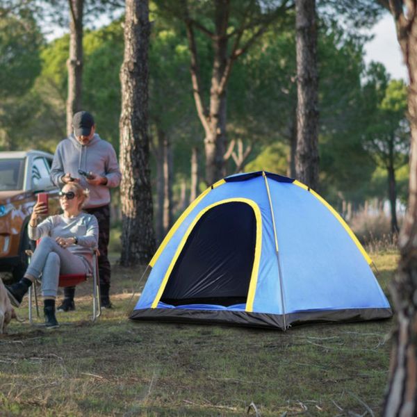 

tents and shelters outdoor hexagonal camping tent automatic waterproof large space family breathable beach