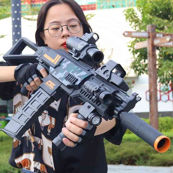 

children's toy gun simulation m416 sponge soft bullet sniper electric high-speed chicken eating automatic rifle