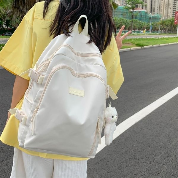 

new nylon backpack for high school and junior students female korean fashion trend college student bag computer