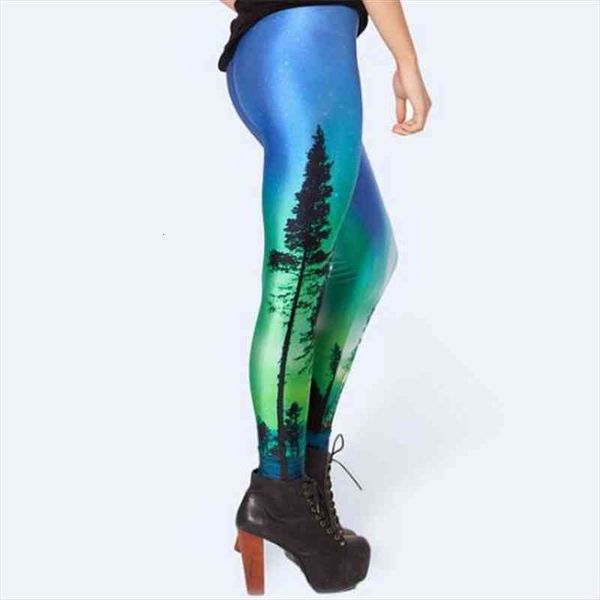 

digital tree print women legging push up high waist fitness leggins harajuku gym sports pants, Black