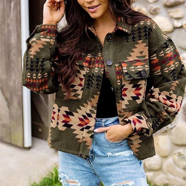 

women's jackets wintewr clothing vintage pocket women jacket coat fashion slim long sleeve plaid casual loose famale outerwear chic top, Black;brown