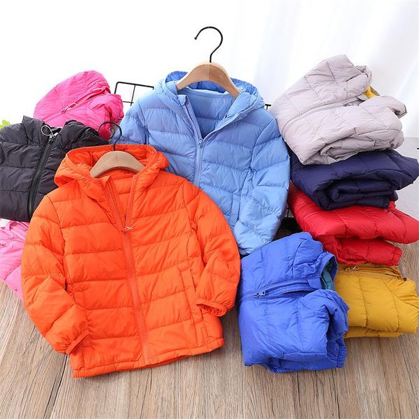 

down coat 2021winter kids casual hood jacket, Blue;gray