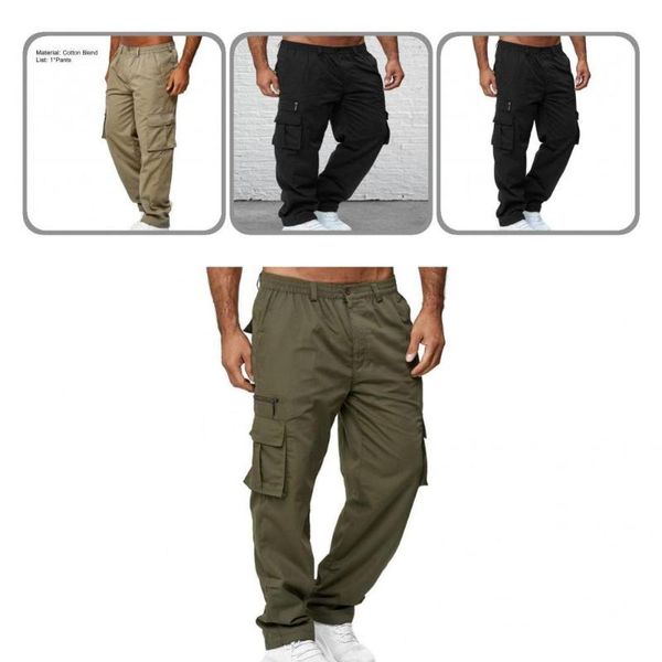 

men's pants outdoor fabulous elastic waist autumn straight for street dancing, Black