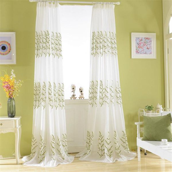 

curtain & drapes facai tree window screen living room balcony finished embroidery