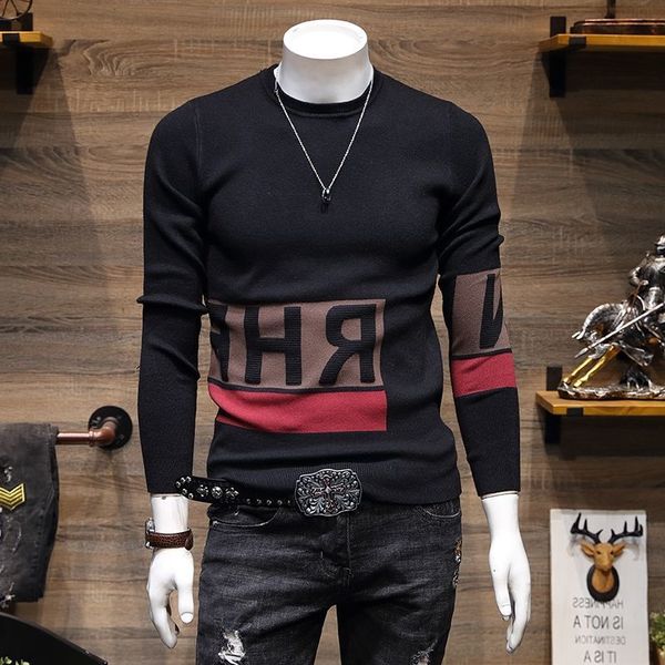 

women's sweaters camisola de luxo masculina, suÃ©ter da moda, leve, outono, gola redonda, pulÃ´ver com caimento 6yak, White;black