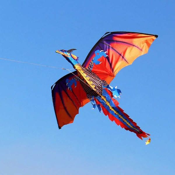 2020 neue 3D Drachen Kite 100M Einzelne Linie Mit Schwanz Drachen Outdoor Spaß Spielzeug Kite Kinder Kinder Familie Outdoor sport Herbst Spielzeug Y0616