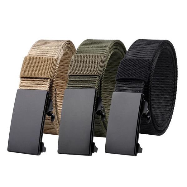 

belts fashion men /woman alloy automatic buckle nylon tactical designer belt outdoor casual trousers breathable men's, Black;brown