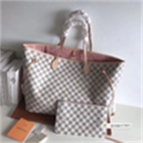 

brand women designer pink luxury iconic checkerboard shoulder white lining large handbags bag bags shopping handles bag bags n41604 tote, Black;red
