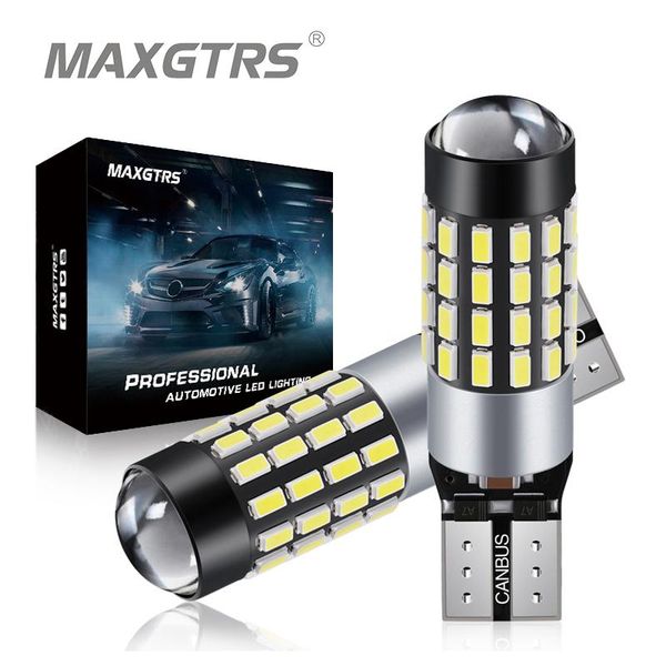 

emergency lights 2x high power t10 194 920 912 921 168 led canbus extreme bright 54 smd 3014 chip bulbs car parking backup reverse wide