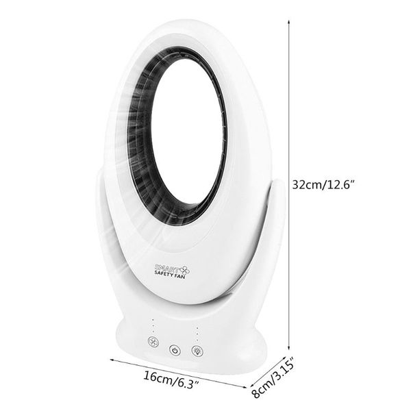 

electric fans cpdd usb deskfan, portable fan with breathing lamp, 3 speeds, quiet personal desk for office table bedroom kitchen