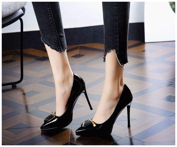 

dress shoes high heels women's ladies casual party wedding dresses super fashionable 2021, Black