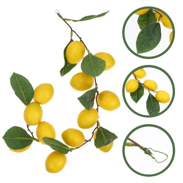 

decorative flowers & wreaths 1pc artificial rattan fake hanging vine simulation pendant (yellow)