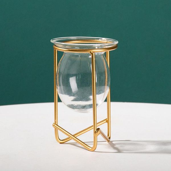 

vases bud vase flowerpot glass propagation station with metal frame for home decor kitchen hydroponic plant