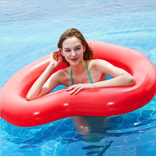 

life vest & buoy 120cm inflatable love swimming ring water supplies pvc rubber pool toy