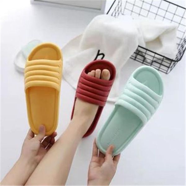 

lizeruee simplecandy colors summer women man eva slippers indoor sandals damping non-slip bathroom home waterproof pool slipper, Black