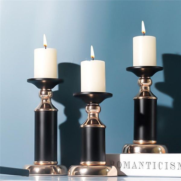 

candle holders creative candlestick european metal holder simple black wedding decoration bar party living roomhome ornaments