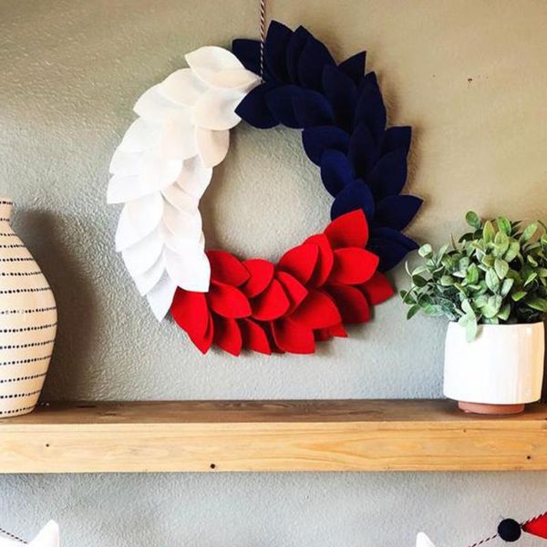 

decorative flowers & wreaths american independence day door wreath hanging flower garland ornament decoration