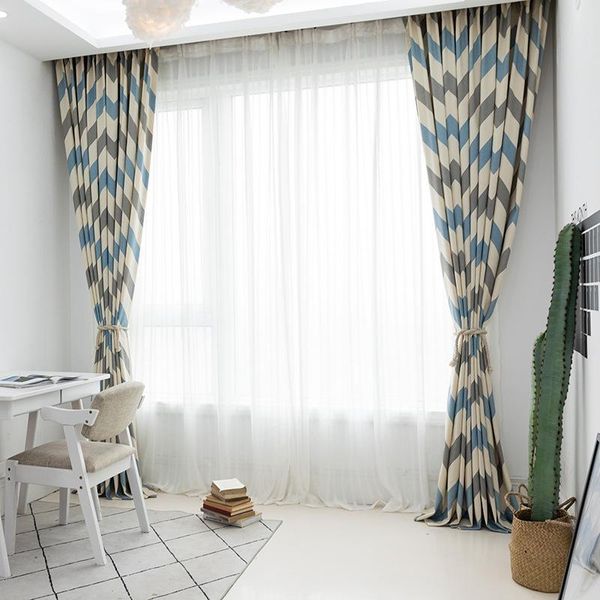 

curtain & drapes [color corrugated] modern minimalist cotton cloth fabric curtains for living room bedroom