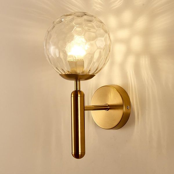 

wall lamp modern glass ball for living room bedroom stairs led light nordic bedside bathroom fixtures mirror