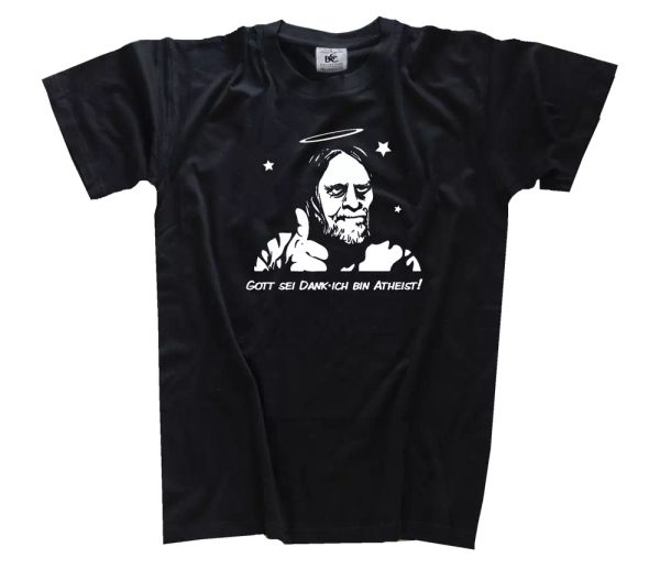 

god sei thank am i atheist church think funshirt t-shirt s - 3xl, White;black