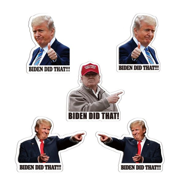 

50pcs biden did that stickers decals trump won fridge magnets funny sticker decal for lapcar window decoration