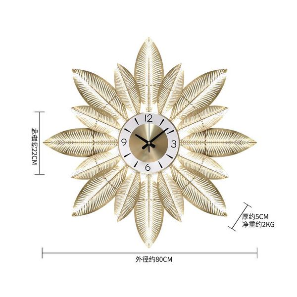

minimalist gold flower wall clocks living room modern vintage luxury bedroom creative kitchen large reloj mural home watch w6c