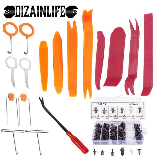 

professional hand tool sets plastic car trim removal kit door pry clip dashboard panel audio interior fastener disassembly repair scrapers