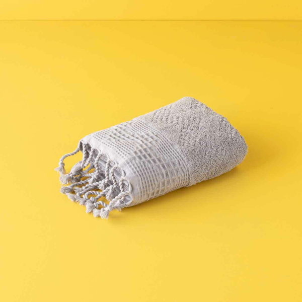 

100% cotton vintage face towel gray (50x90 cm)