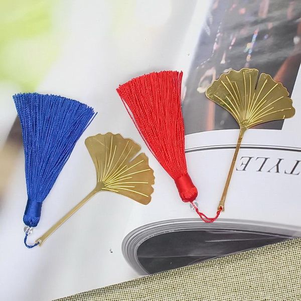 

bookmark metal creative gift leaf tassel student stationery crafts