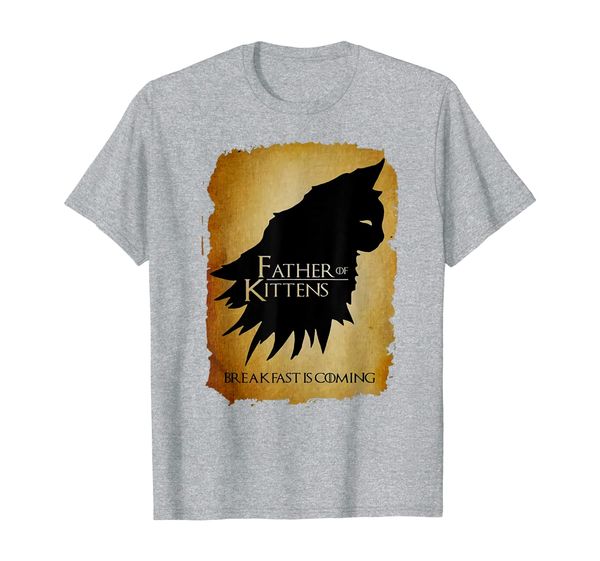 

father of kittens breakfast is coming cat dad t-shirt, White;black