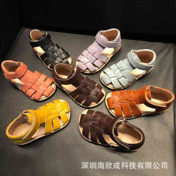 

oem denmark angulus same handmade children's shoes light blue soft leather sandals, Black;red