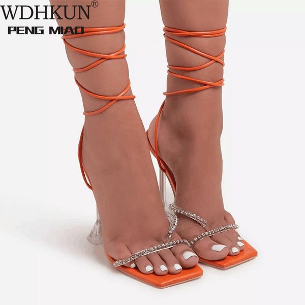 

women summer ankle strap sandals ladies thin high heels party dress shoes female fashion sandal woman square toe shoe 2021, Black