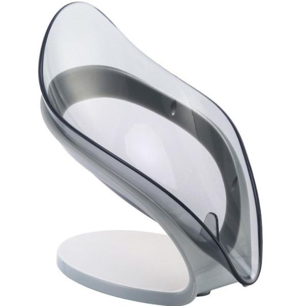 

bath accessory set nordic style creative soap holder leaf box no punching bathroom rack drain plastic