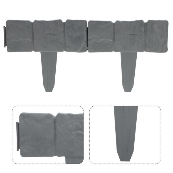 

fencing, trellis & gates 10pcs garden fences imitation stone border lawn edging