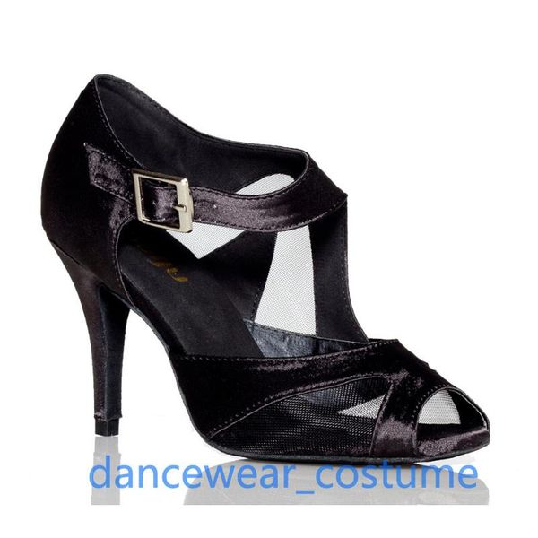 

sandals ladies ballroom latin dance shoes for women professional tango modern heels salsa dancing heeled, Black