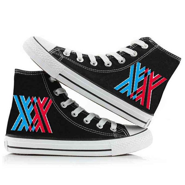 

darling in thefranxx periphery 02 national team animation shoes two dimensional leisure high canvas, Black