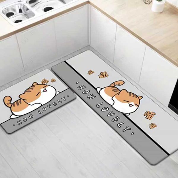 

carpets kitchen floor mats long strips of anti-slip at the door carpet household cartoon