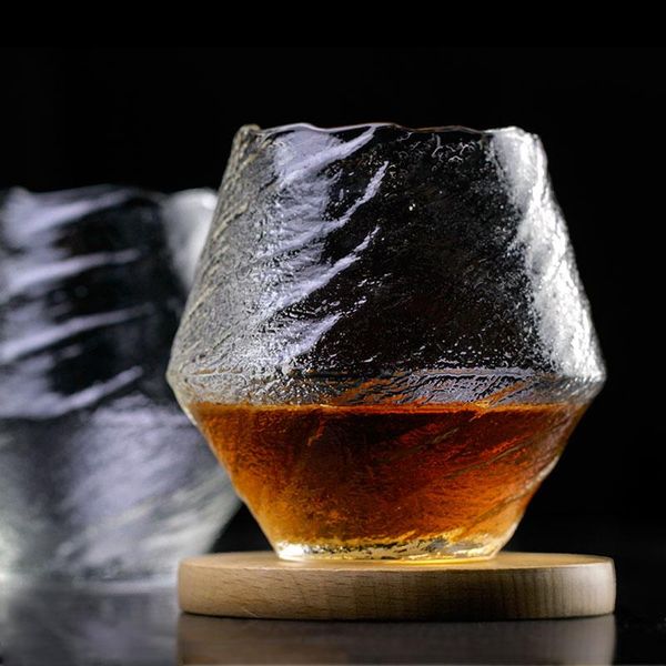 

wine glasses creative edo japanese art whiskey glass cup frosting rock tea cups lead with wooden gift box