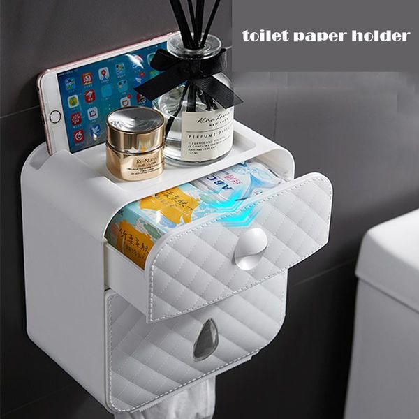 

toilet paper holders roll holder waterproof towel wall mounted wc stand case tube storage box bathroom accessories