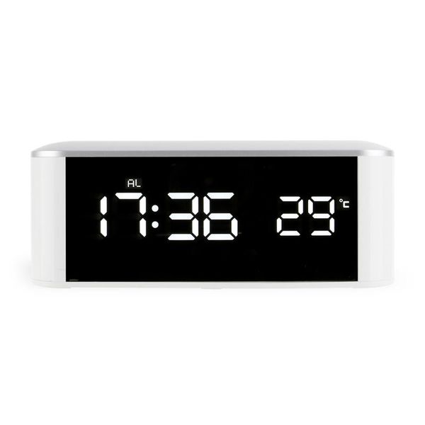 

desk & table clocks led digital alarm clock mirror snooze time temperature display wake up light electronic large home decoration