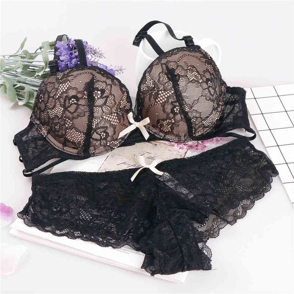 

nxy setdeep lingerie bra set beautiful back lenceria bielizna damska komplety cup ab lace pink underwear 1127, Red;black