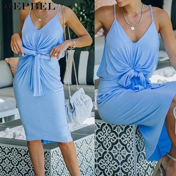 

casual dresses wepbel women's elegant lace up dress ladies sleeveless halter v neck bow bodycon, Black;gray