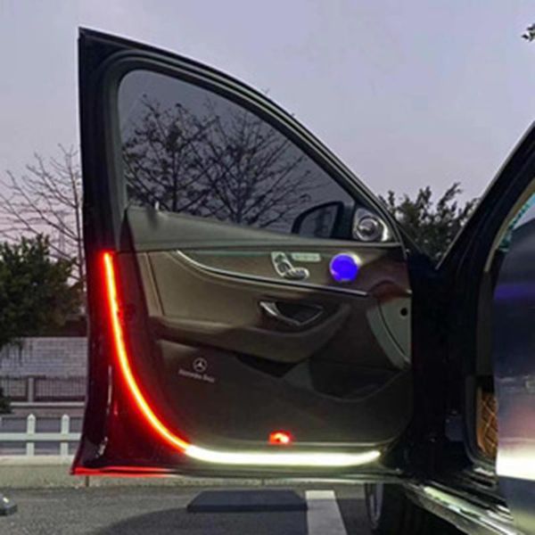 

2pcs car door streamer warning light anti collision flash strip led safely signal l9 strips
