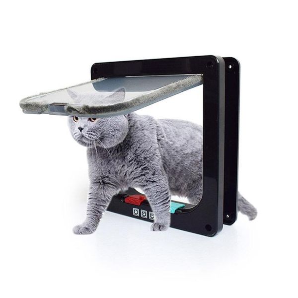 

cat carriers,crates & houses lockable kitten safety flip outdoor window house entry dog door hole suitable for small pet supplies acces