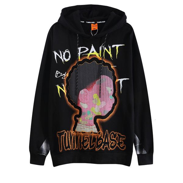 

men's hoodies & sweatshirts harajuku hoodie with male streetwear anime couple cotton fleeing autumn sweater lu6h, Black