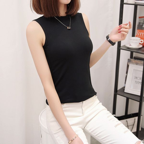 

vest women's with suspender on the outside and cott backing inside, Black;white